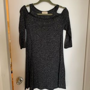 Grey Cold Shoulder Dress